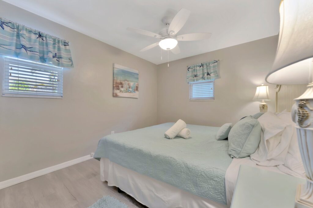 Bedroom with King bed in Unit 9 at Anna Maria Island Getaway in Bradenton Beach